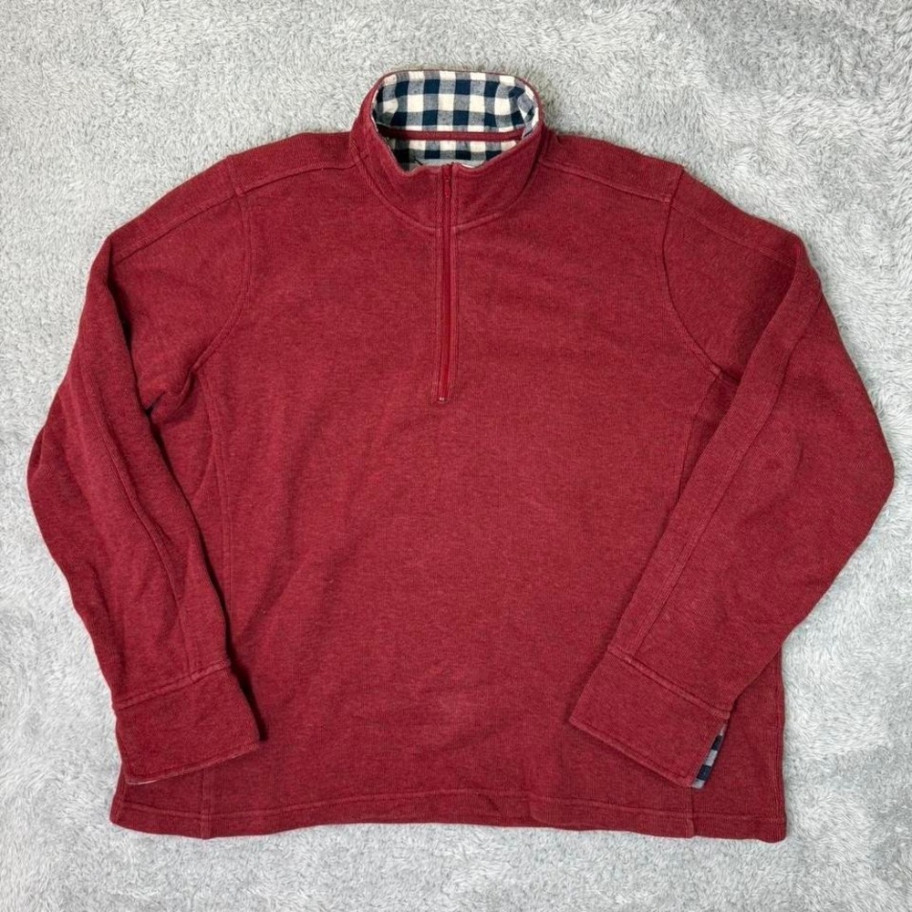 Orvis Burgundy quarter zip sweatshirt